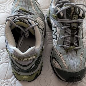 New Balance Multi-Terrain Gray and Olive Sneakers